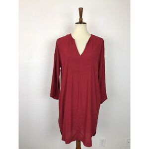 Madewell V Neck Shirttail Hem Dress